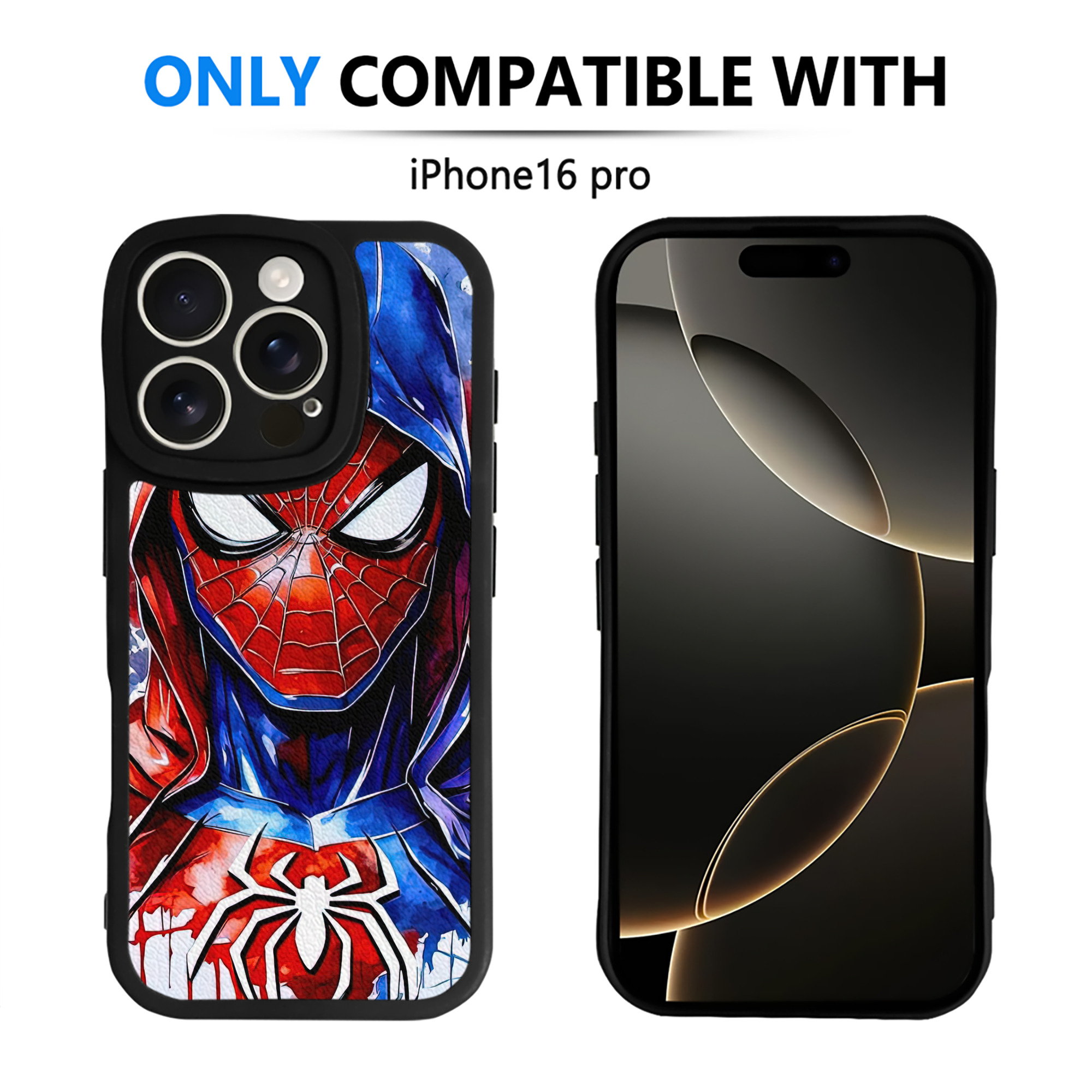 Spider Man スパイダーマン 【iPhone 16シリーズ対応】シリコンスマホケース（レザー調） 材質：シリコン